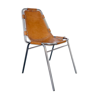 Chaise vintage Les Arcs en cuir éditée par Dal Vera années 1960-70