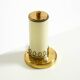 A beautiful, rare 1950s brass table lamp with one opal glass shade adorned