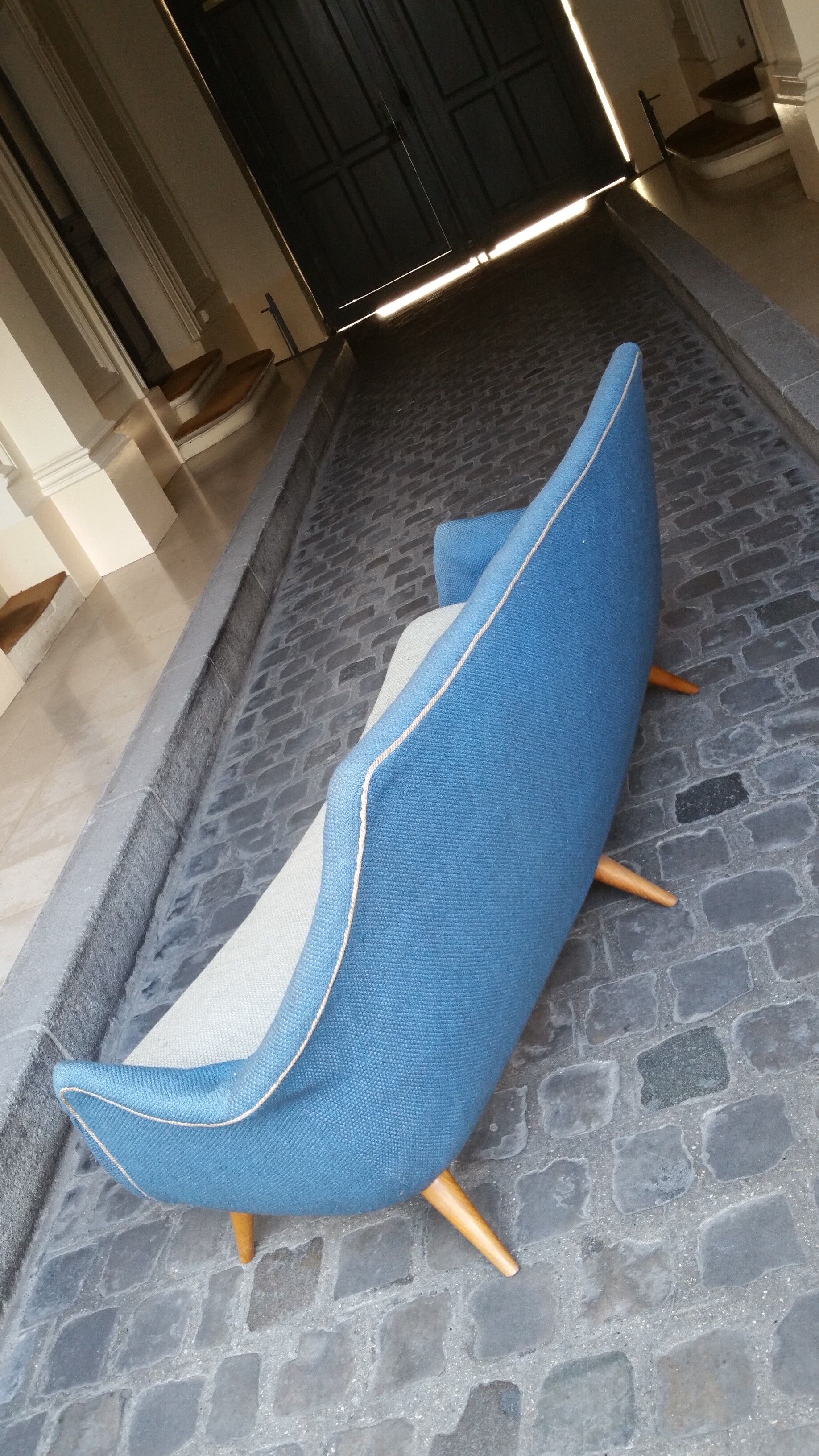 Sofa Sofa Arc curved EGG Scandinavian years 50-60