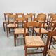 Chaises de salle à manger rustiques en jonc de mer vintage 'Wabi Sabi'