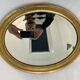 Large wooden mirror - oval - beveled - France - French decoration