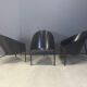Ensemble de 3 chaises vintage Pratfall par Philippe Starck pour Driade, 1982