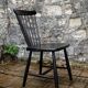 Scandinavian chair Sven Erik Fryklund for HagaFors blackened wood 1950