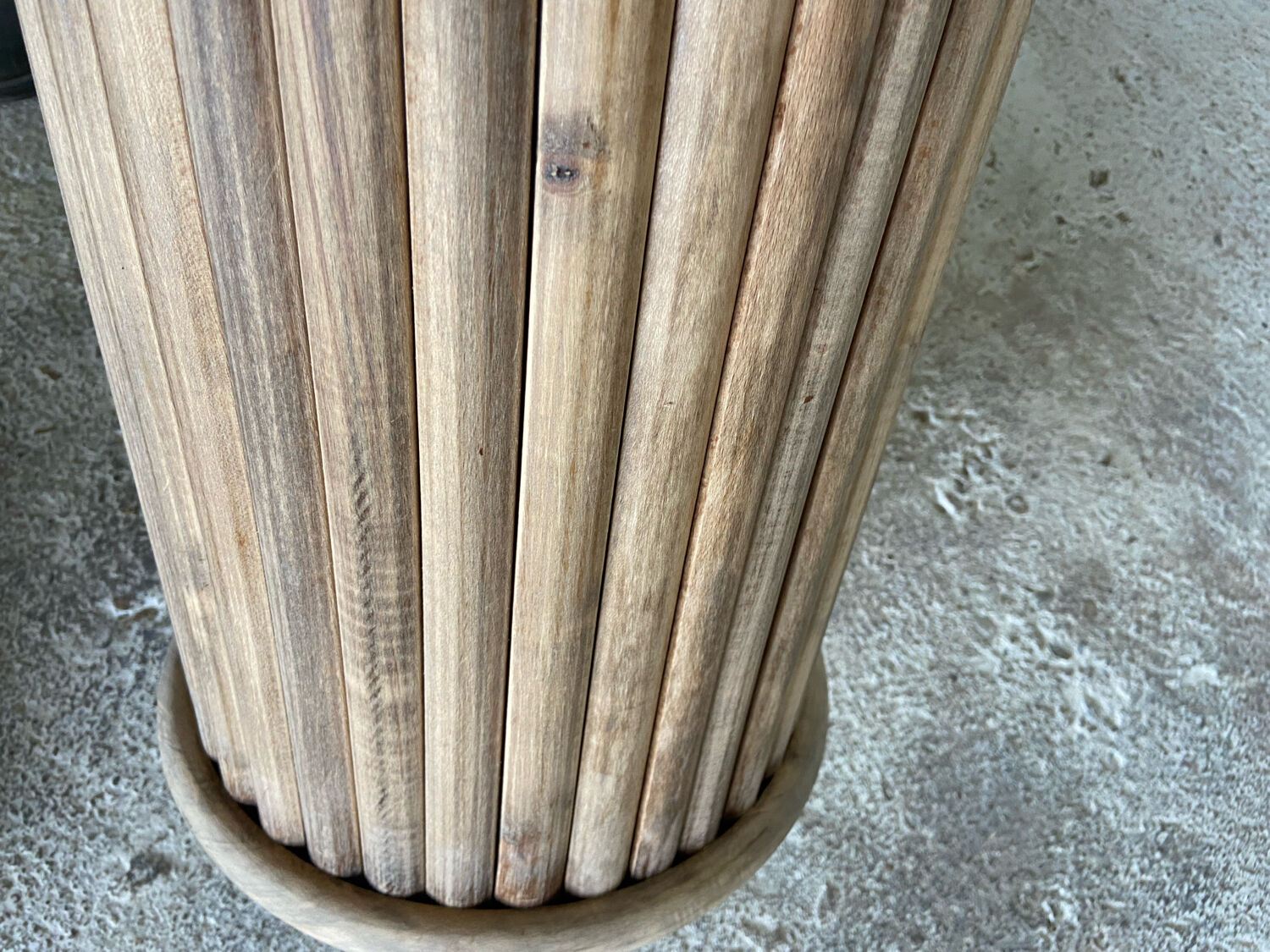 Wooden umbrella stand walking stick holder