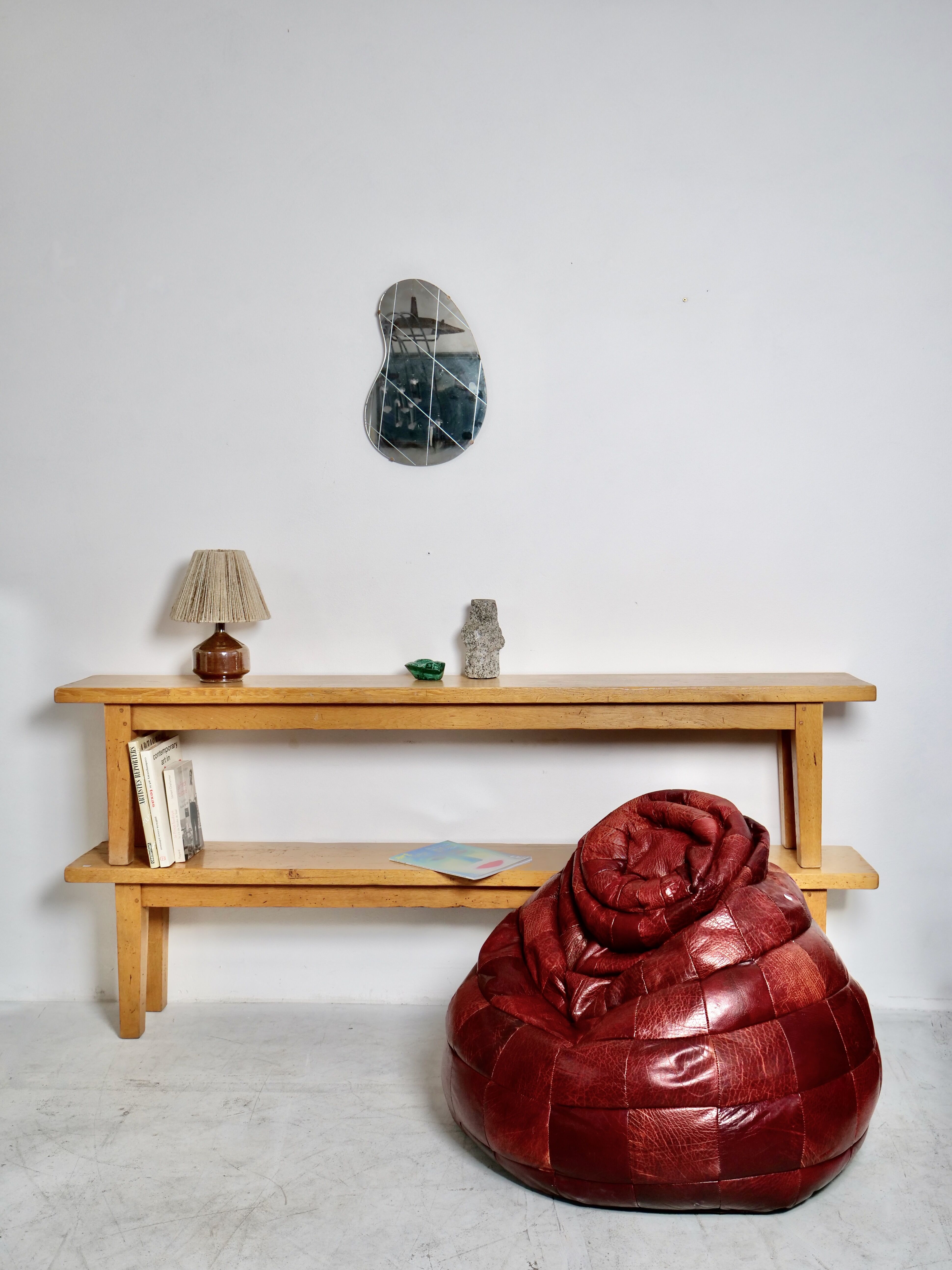 Pair of light oak benches