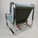 Set of 2 Italian chairs in chrome frame and completely reupholstered