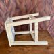 Vintage stool 1950/1960, rustic wooden stool, old workshop chair, kitchen, Shabby style.