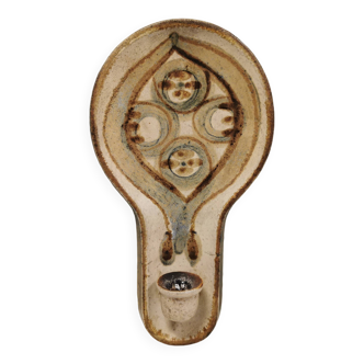 Wall-hung candle holder from Danish Søholm ceramics 1970s.