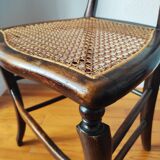 Pair of chairs from the early 20th century, Napoleon III style, with caned seats.