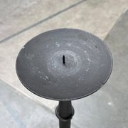 Large tripod candlestick in brutalist wrought iron, mid-century, 1960s.