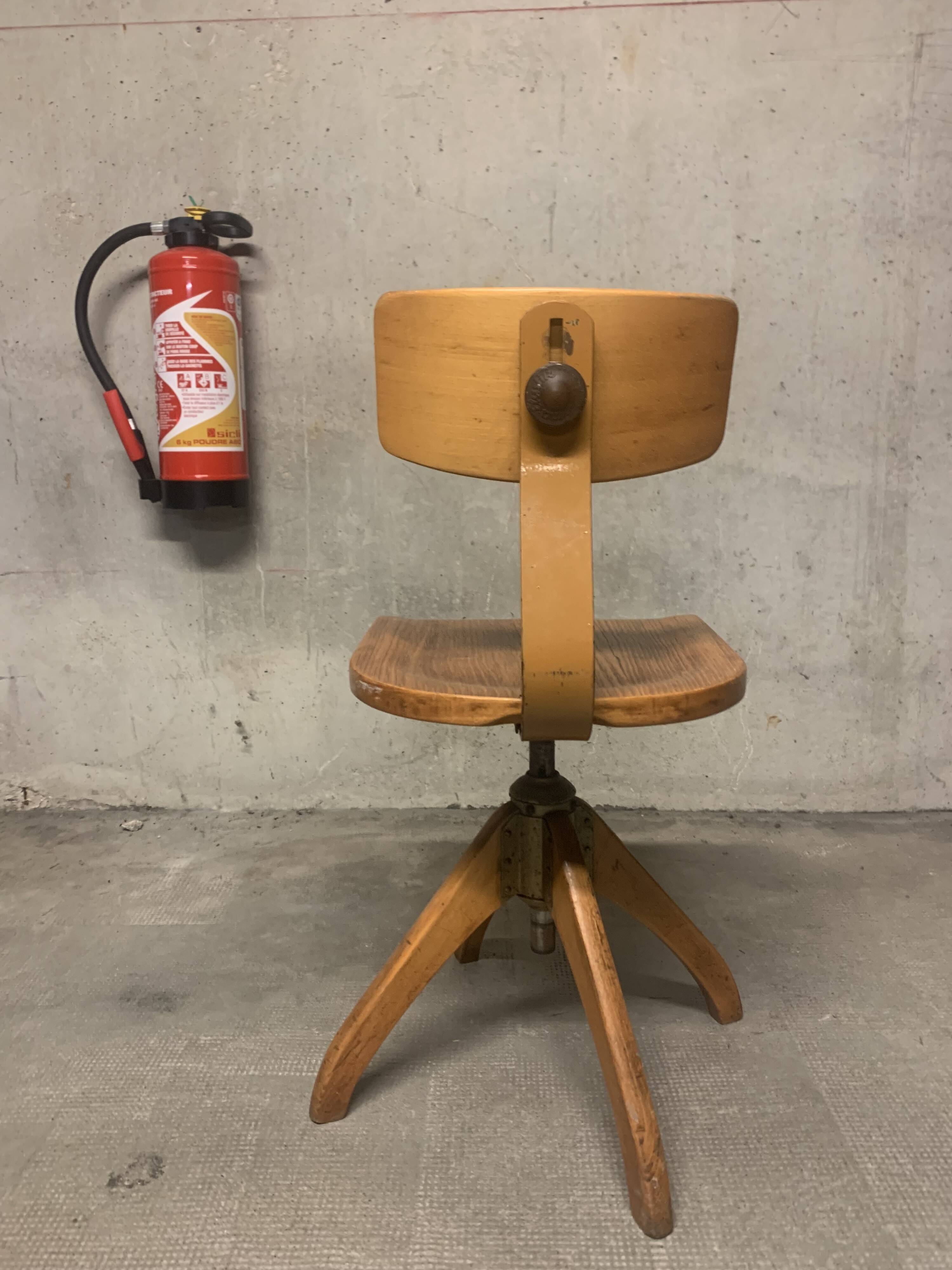 AMA ELASTIK Vintage Atelier Design Architect Swivel Chair
