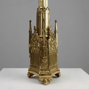 Neo‑Gothic Copper Church Candleholder Stamped “LL A Paris”, France ca. 1880