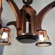 50s wooden chandelier