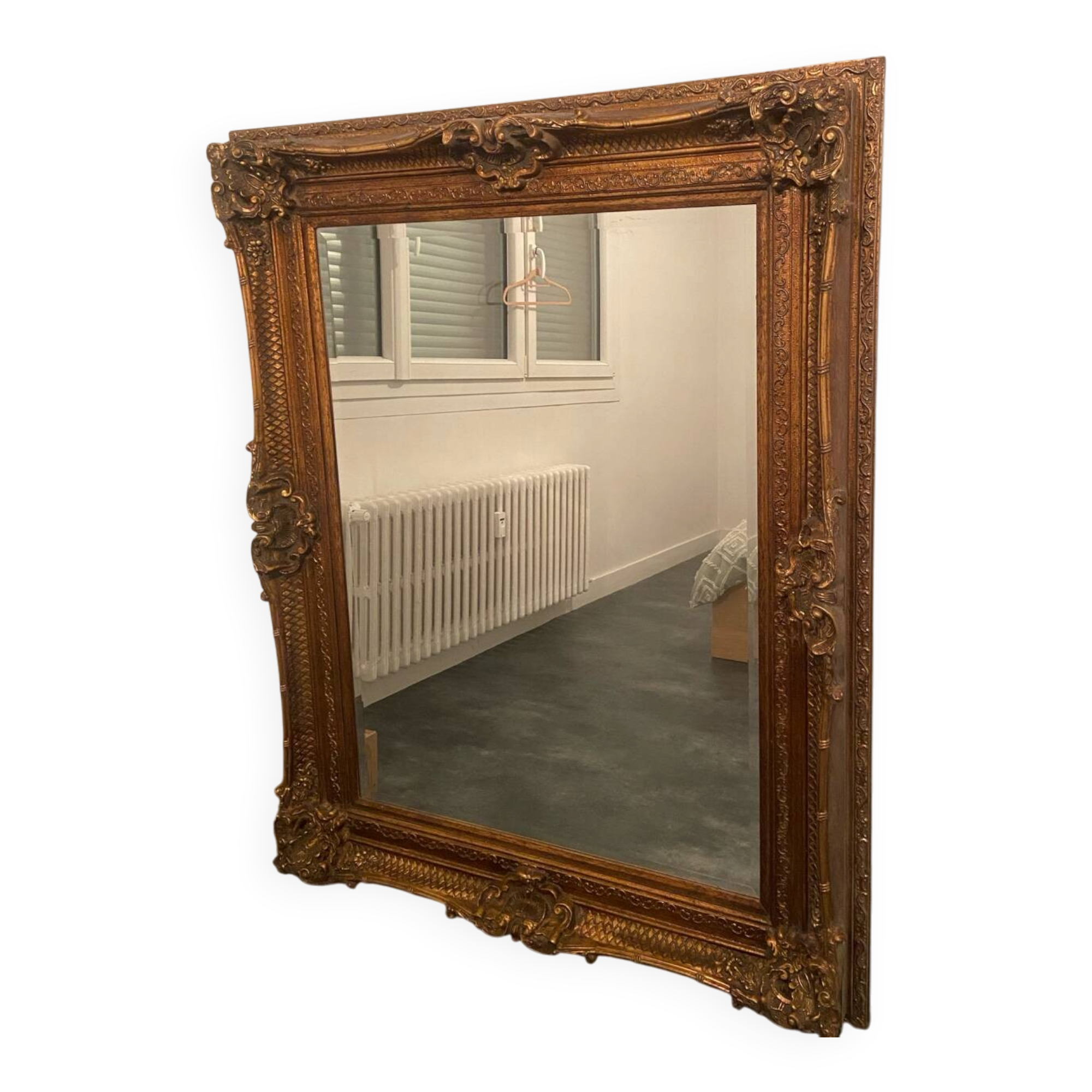 Large golden mirror