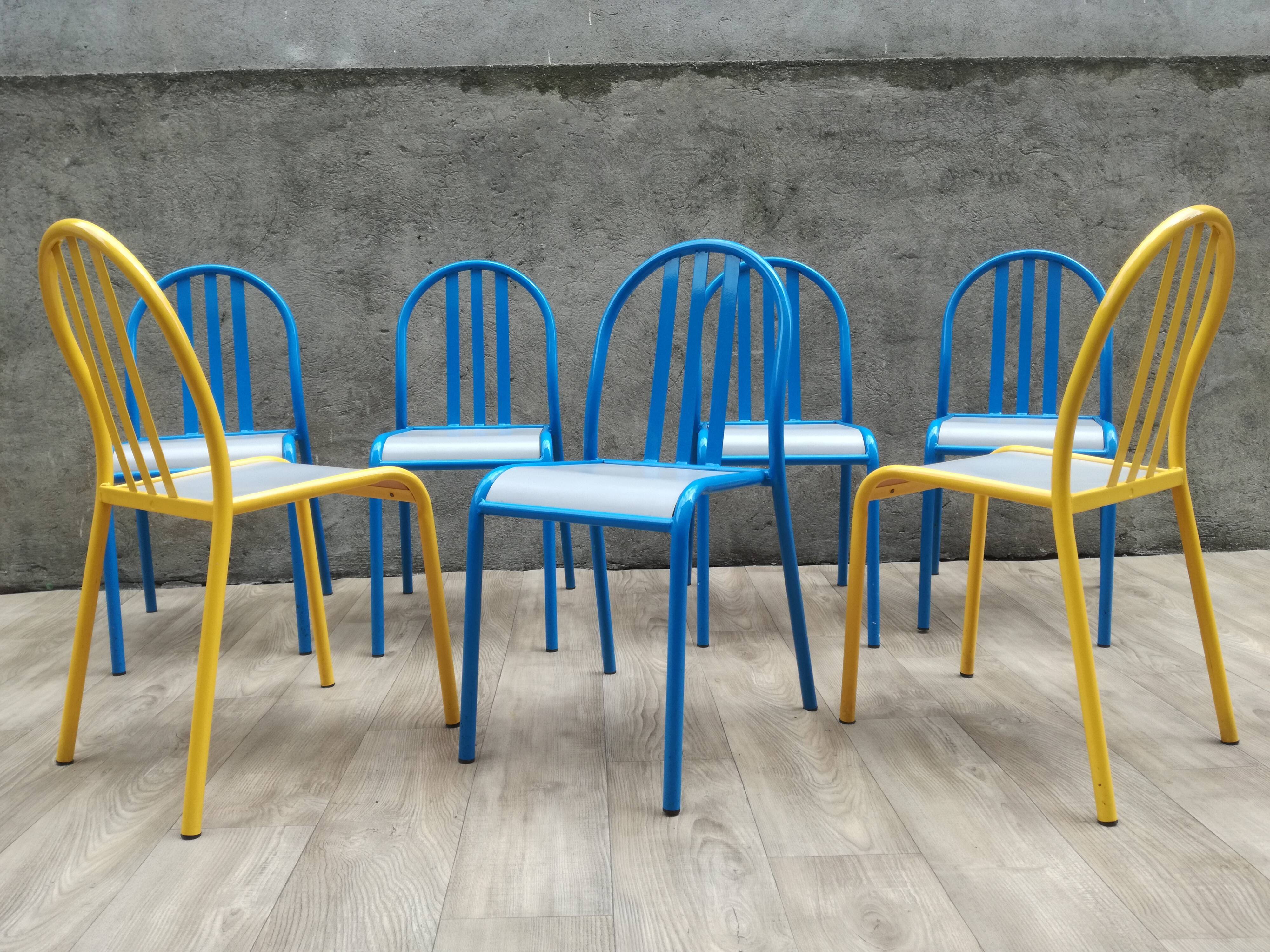 7 Mallet Stevens school chairs