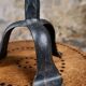 Large brutalist candlestick in wrought iron, early 20th century.