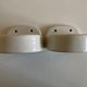Pair of white porcelain bathroom shelves 1950