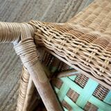 4 vintage rattan chairs