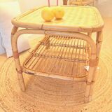 Vintage rattan coffee table