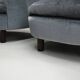 Set of 2 ice blue Mohair lounge chairs, 1950s Italy.