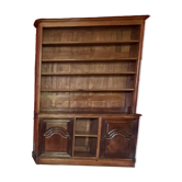 Pair of large oak bookshelves in louis-philippe style