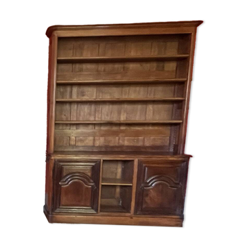 Pair of large oak bookshelves in Louis-Philippe style.