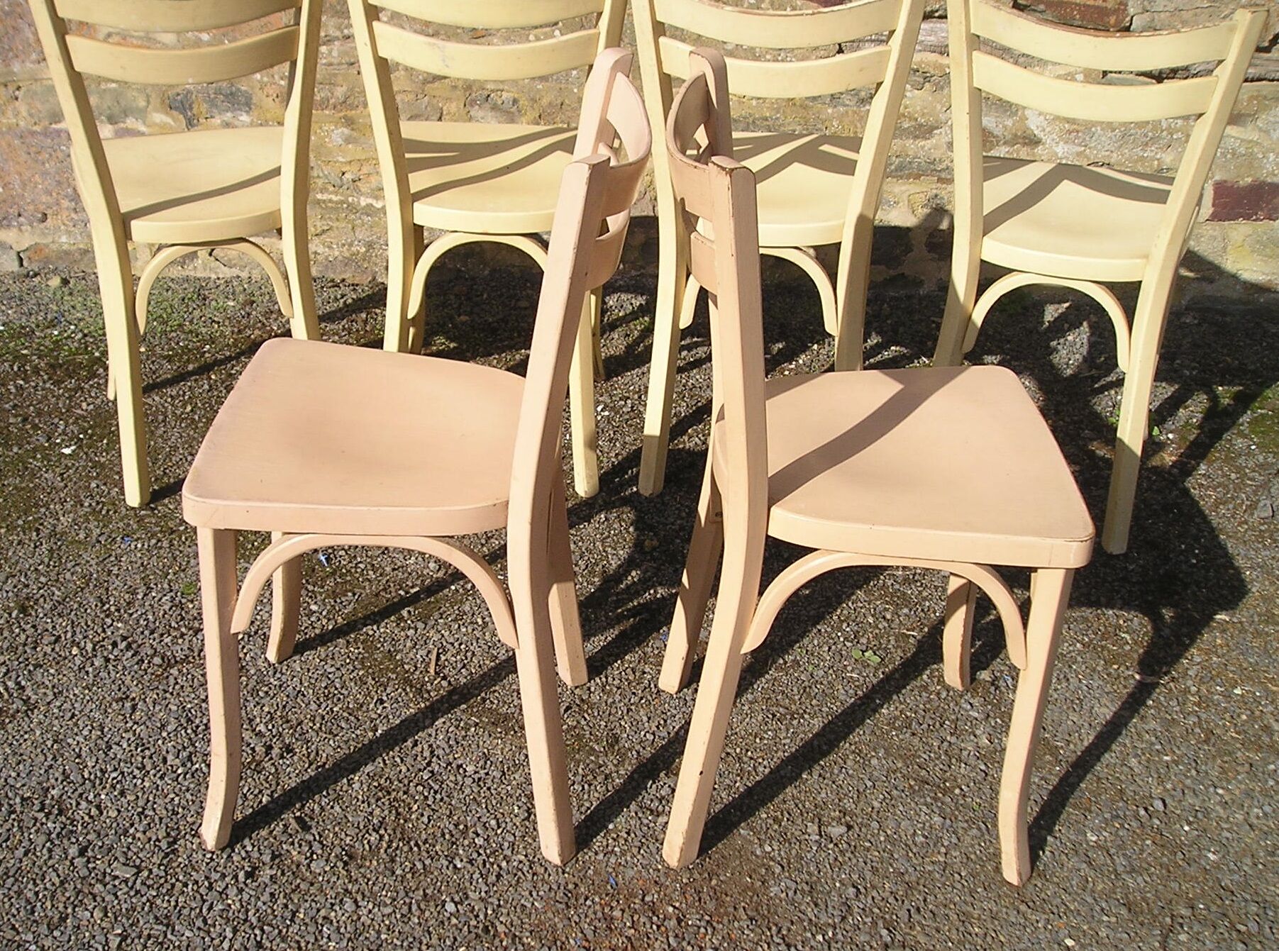Set of 6 bistro chairs baumann 1960