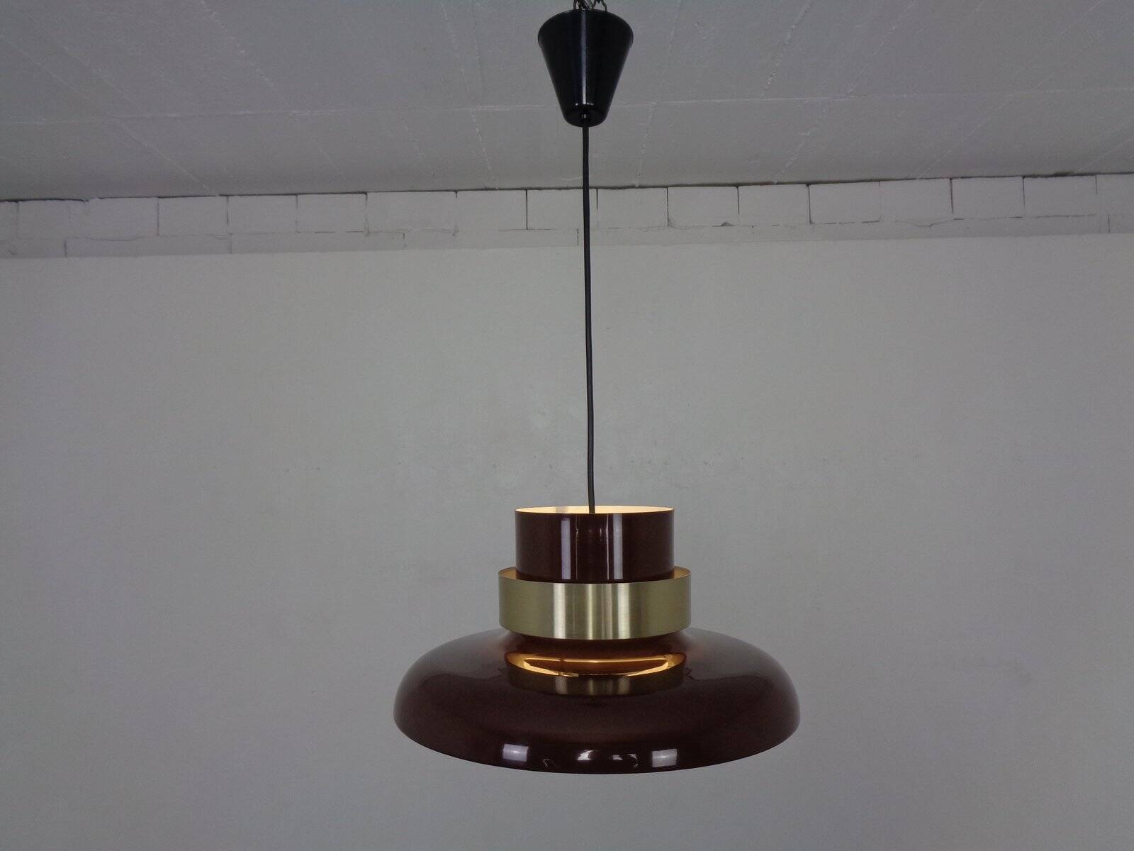 Lamella Ceiling Lamp by Carl Thore for Granhaga Metallindustri, Sweden, 1960s