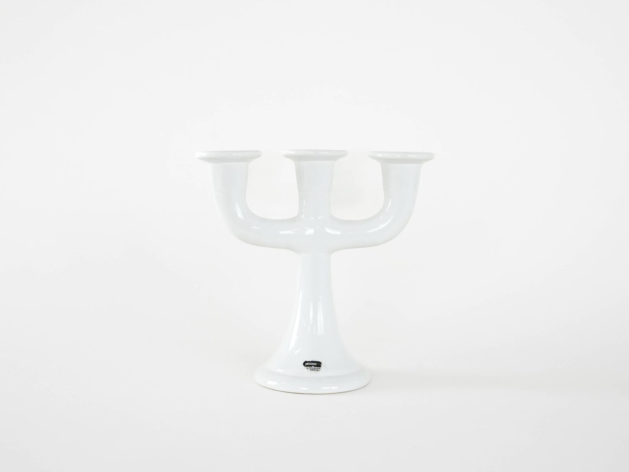 Ceramic candle holder, Swedish design, 1970s, manufacturer: Guldkroken Hjo