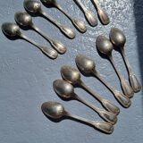 Box of 12 small silver spoons