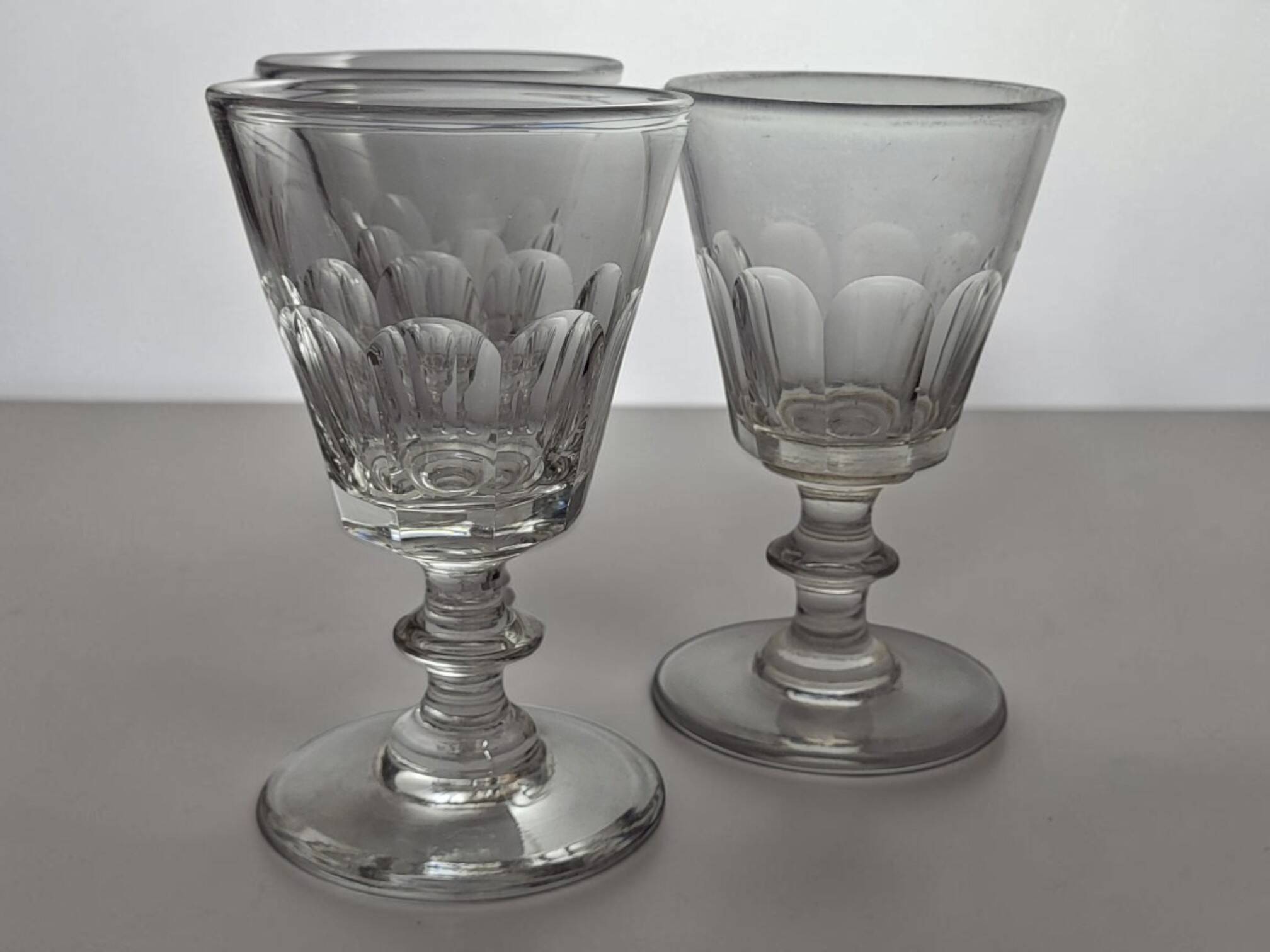 6 crystal glasses from Baccarat / Saint Louis / Caton