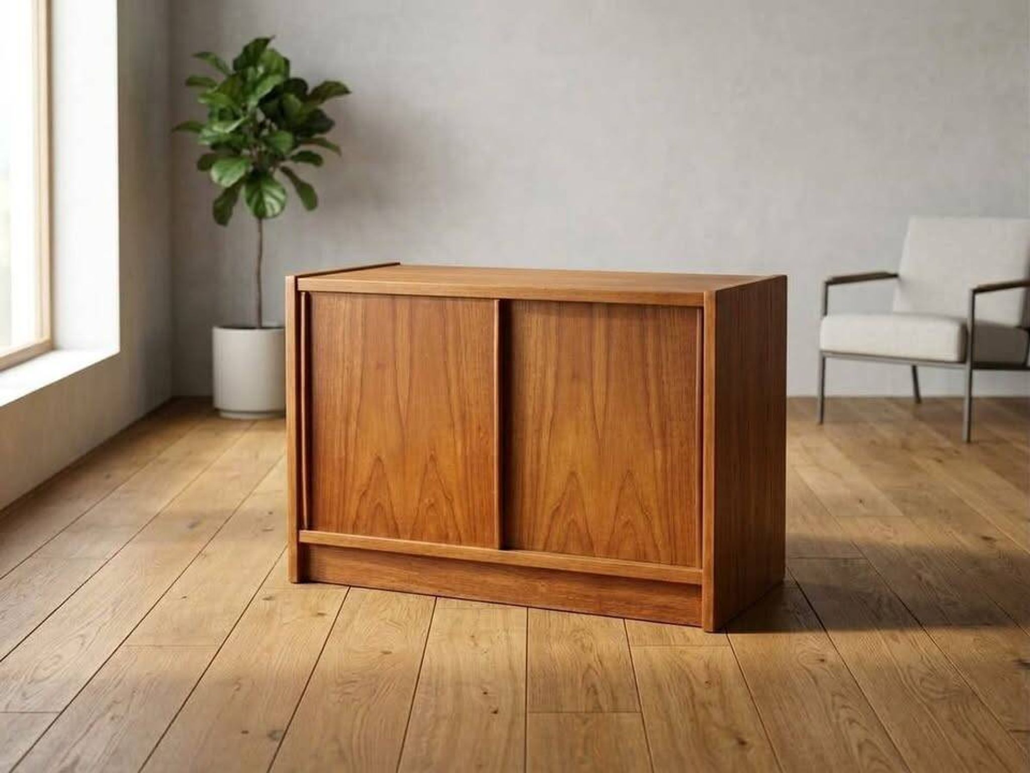 Low furniture / Scandinavian sideboard in teak - Bertil Fridhagen for Bodafors