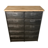 Ronéo furniture with industrial metal wood valves