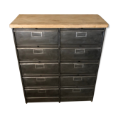 Ronéo furniture with industrial metal wood valves