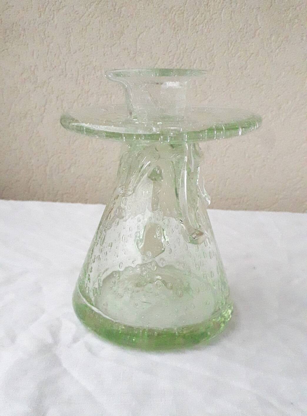 Bubble glass candle holder