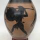 Reproduction of a Greek Attic-style black-figure vase depicting warriors