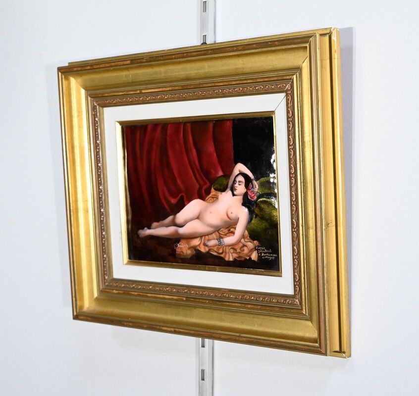 Painting Enamelled after C.Jalabert, signed R.Bonhomme – 1950