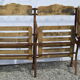 Fauteuils de cinéma avec strapontin en fer et bois