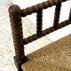 Chaise d'angle en Paille et bois tourné début XXème siècle