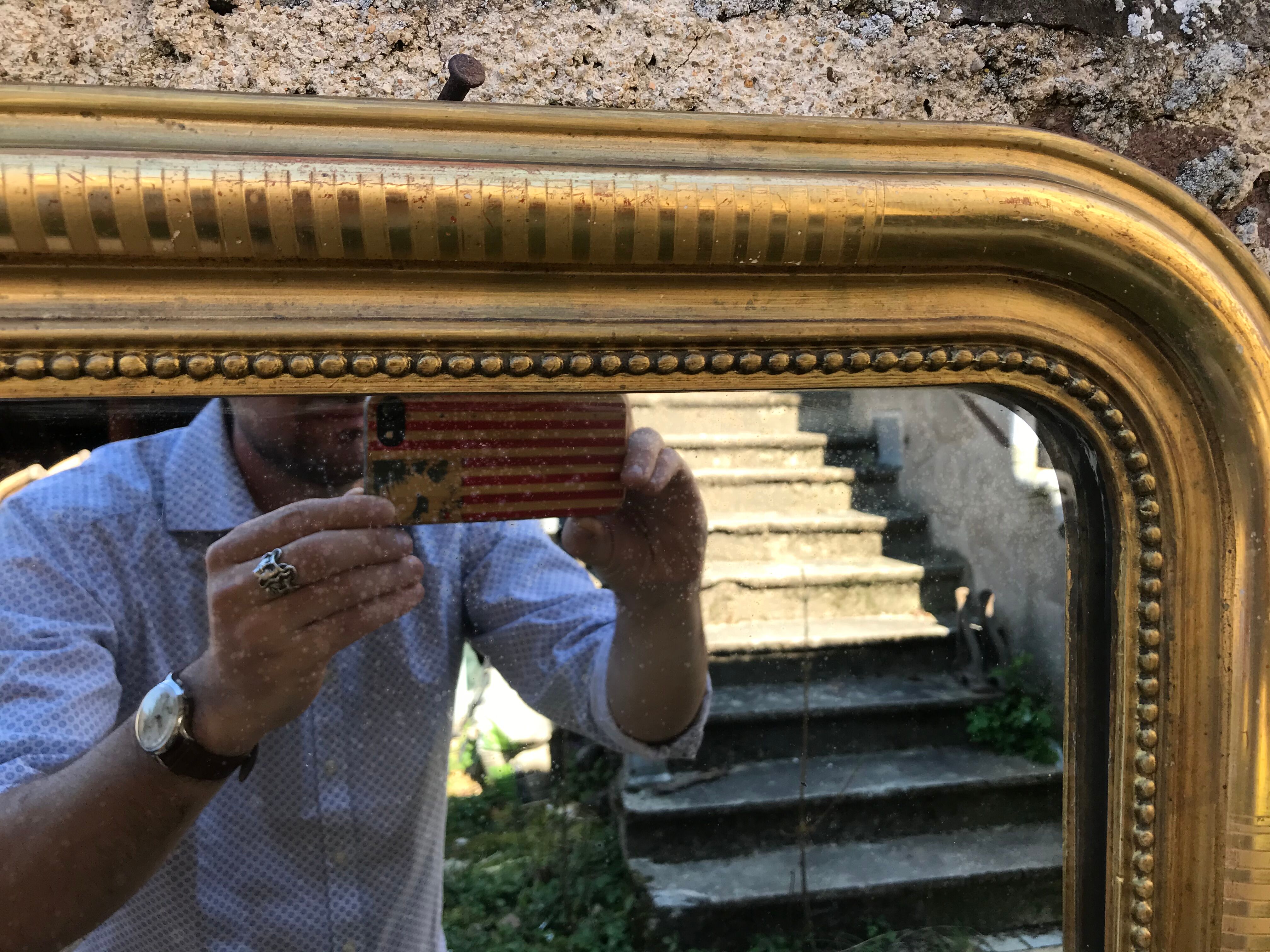 Louis Philippe Mirror with gold leaf - 72x54cm