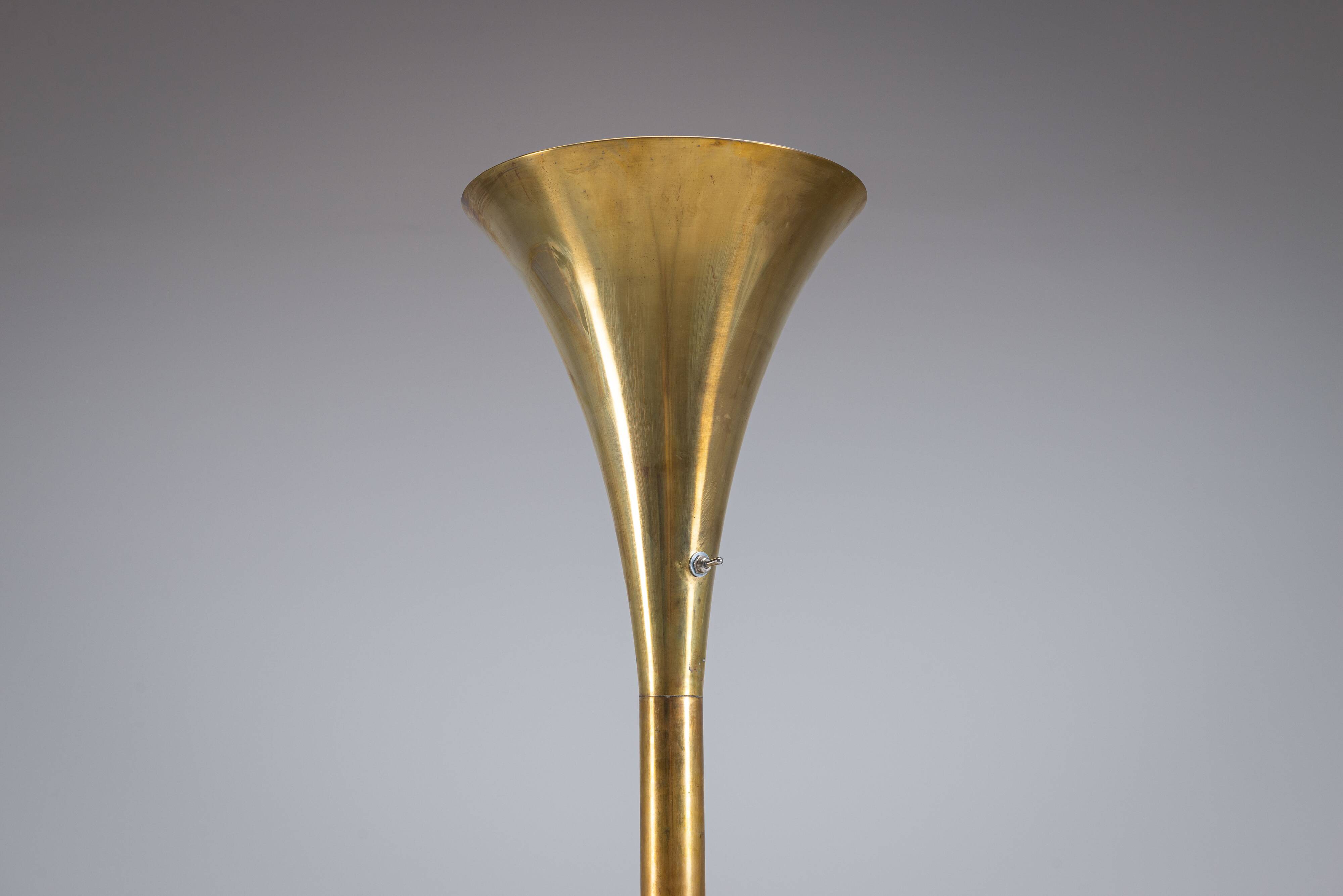 Brass ''Luminator'' floor lamp by Marcello Piacentini