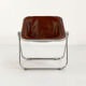 Plona camel leather chair by Giancarlo Piretti for Anonima Castelli, 1970