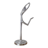 Vintage Metal Ballet Dancer Statue, Abstract Art Design, Aluminum Figurine
