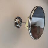 Vintage adjustable chrome mirror, magnifying and illuminating, France 1970
