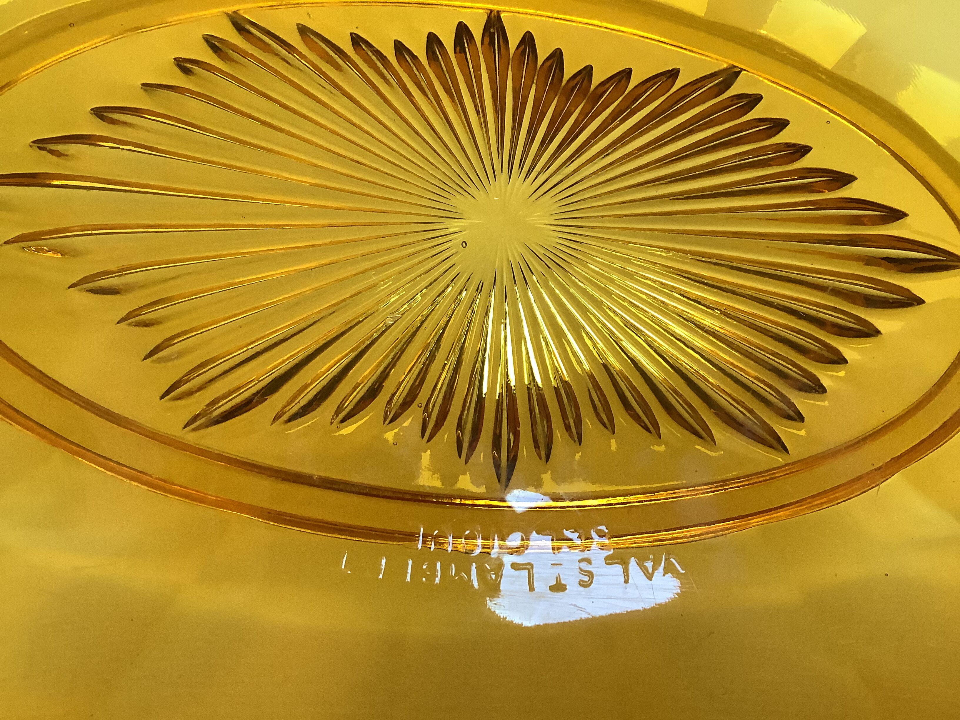 Val Saint Lambert fruit bowl centerpiece