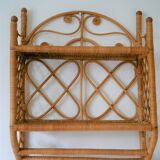 Rattan wall shelf