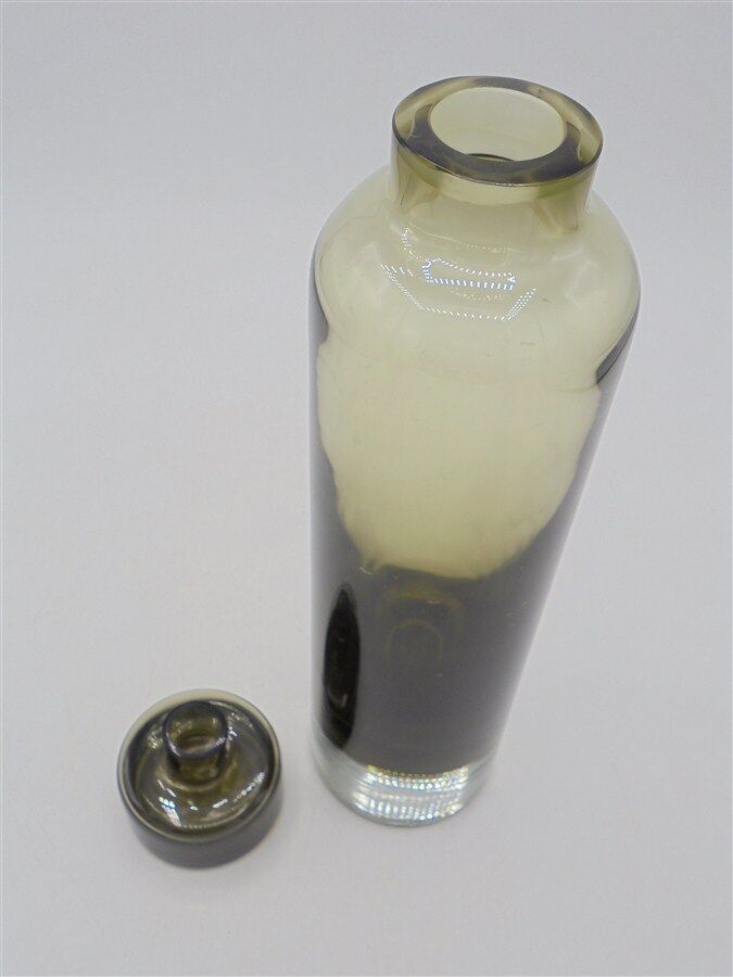 Smoked glass bottle