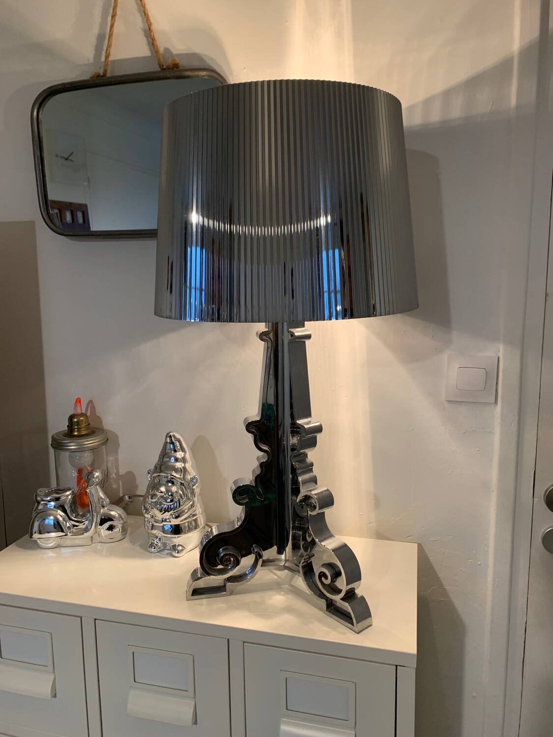 Kartell Bourgie chrome table lamp