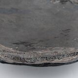 Large vulcanized ceramic bowl. Black. Artisanal work.
