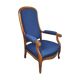 Armchair voltaire blue fabric